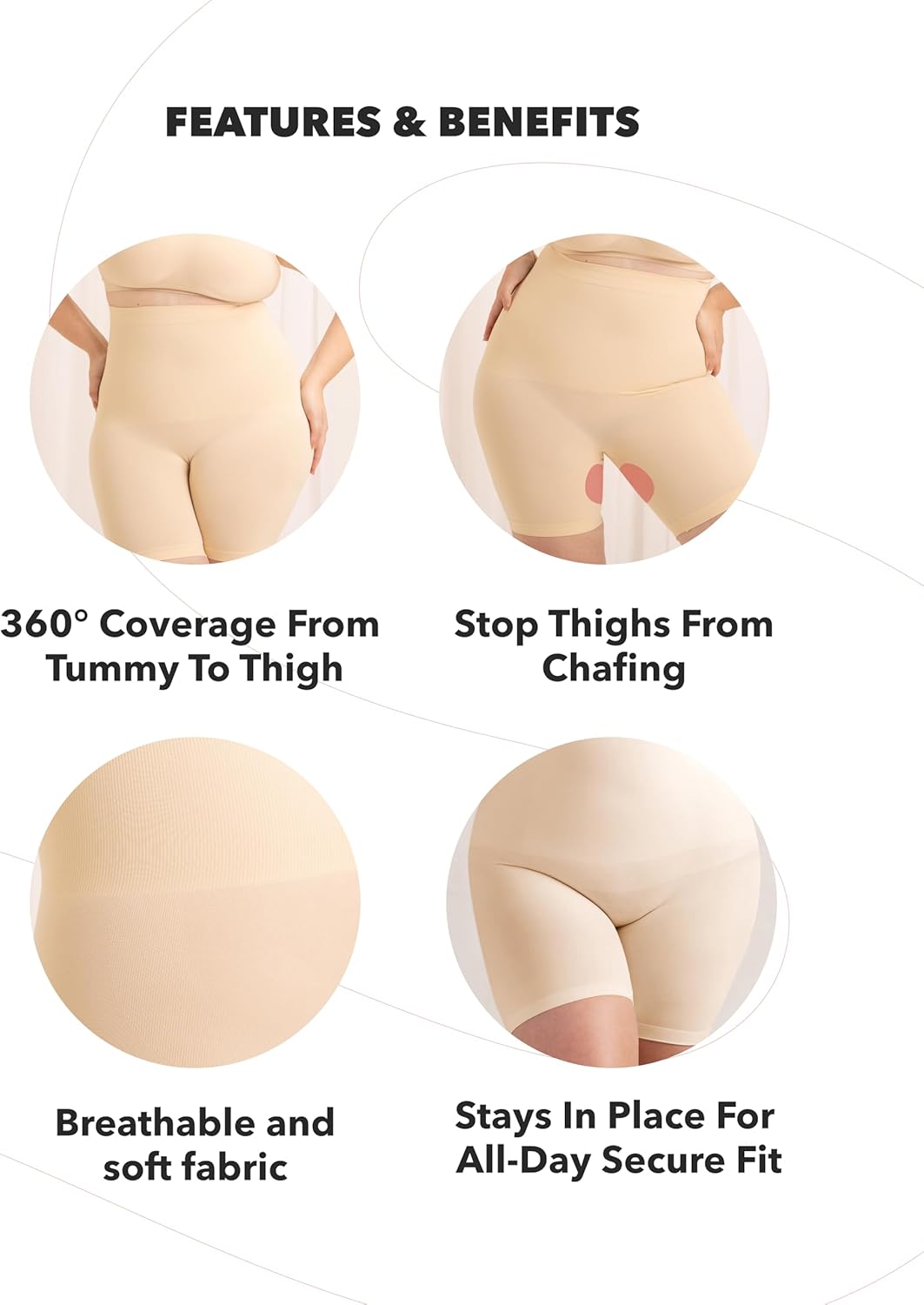 Shorts Moldeadores de Cintura Alta